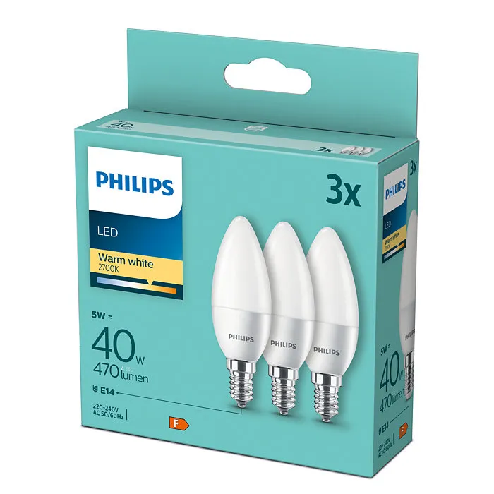 LED Lampe 40W E14 802-60124 dreierpack