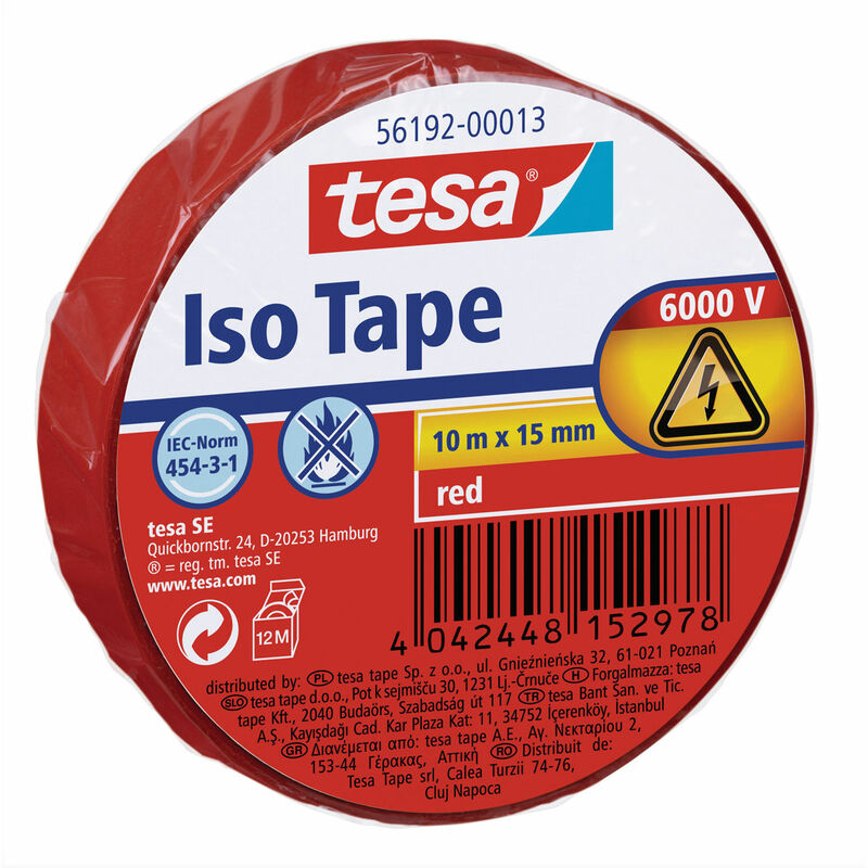 T-56192-00013-01 Isolierband Rot 10m 15mm