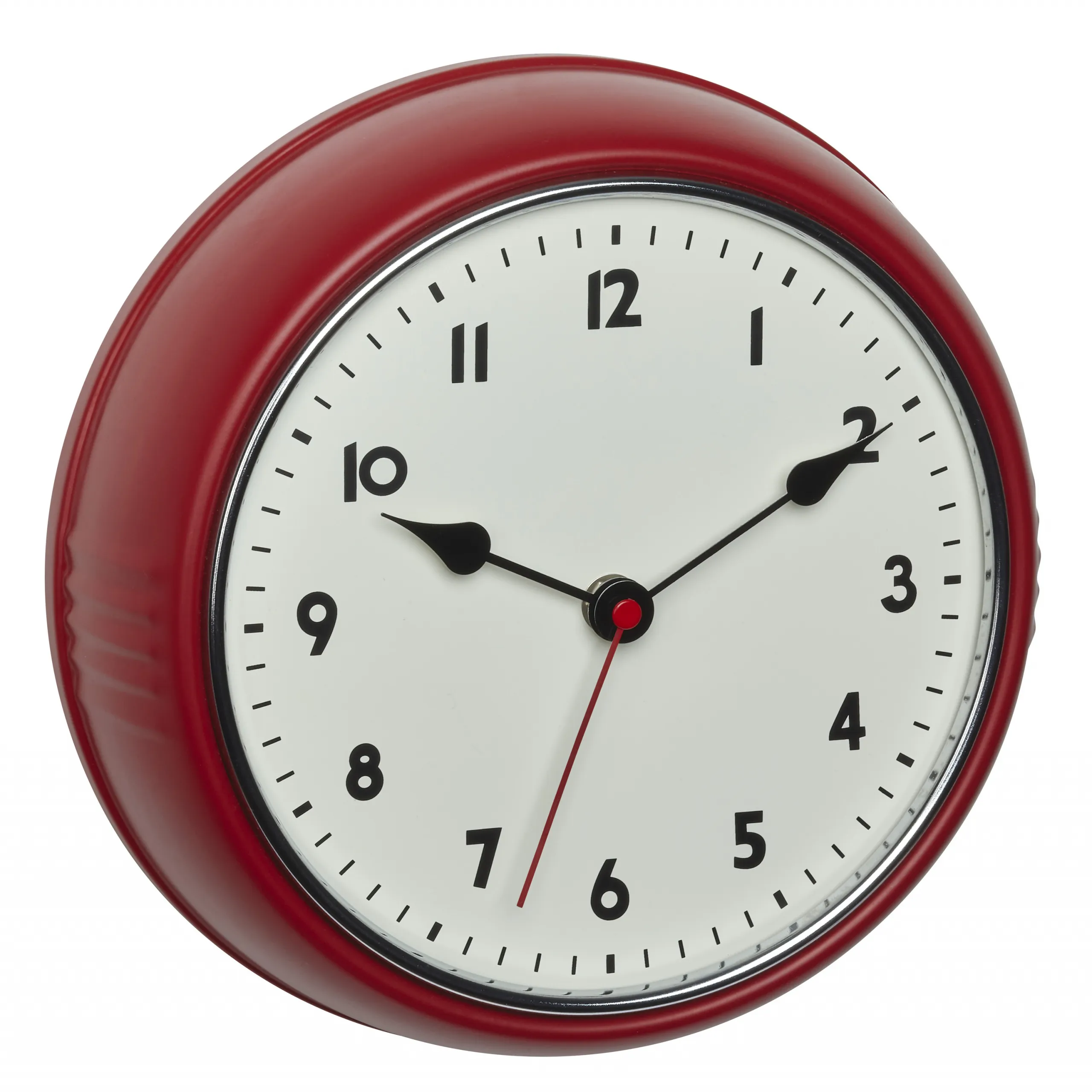 Uhr, Tischuhr, Rot, analog, Ziffernblatt