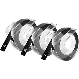 DYMO  Prägegerät Omega Set inkl.3x Prägeband schwarz + 3x Prägeband sw, rot, blau