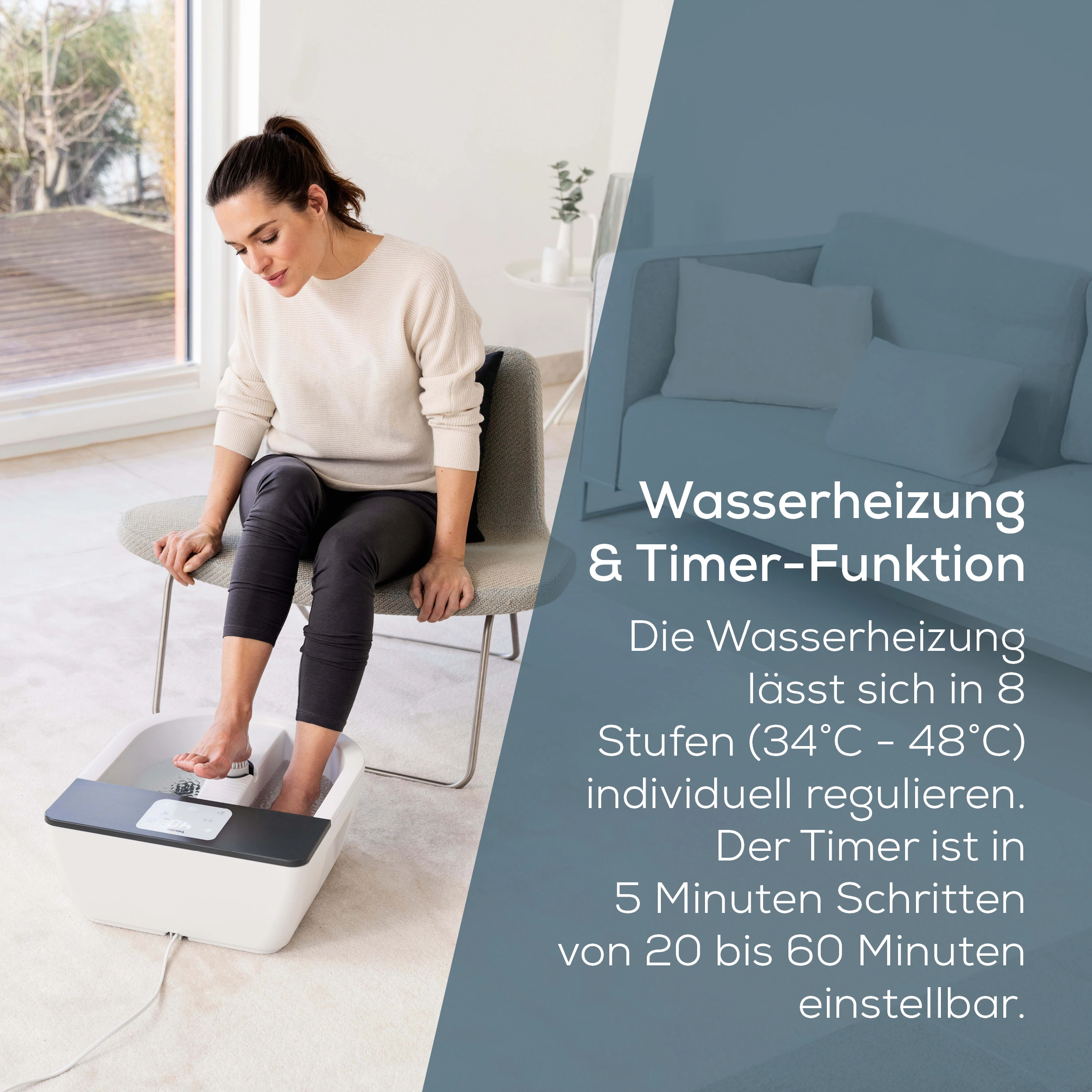 Fußbad, Fußmassage, Fußbadewanne, Heim-Spa, DIGITALE Anzeige