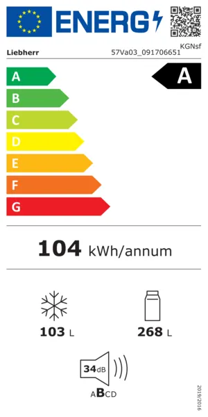 Kühlgerät, Gefrierschrank, 54 l, Energielabel A, Schneeflockensymbol