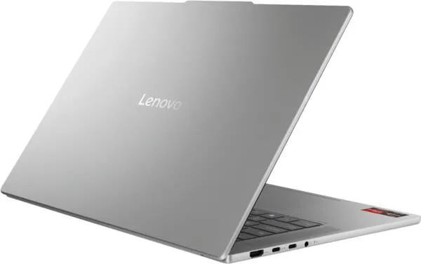 laptop, Notizbuch, Silber, geschlossener Deckel, Lenovo