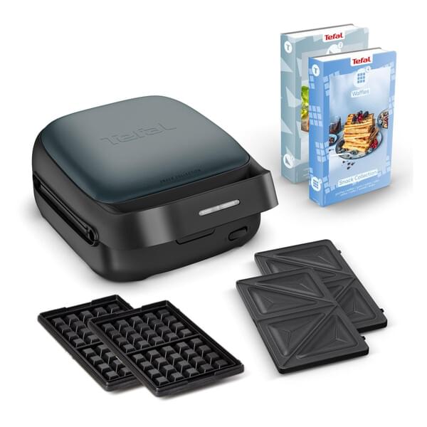 Sandwichmaker, Waffelgrill, elektrischer Grill, Antihaftplatten, Schwarz
