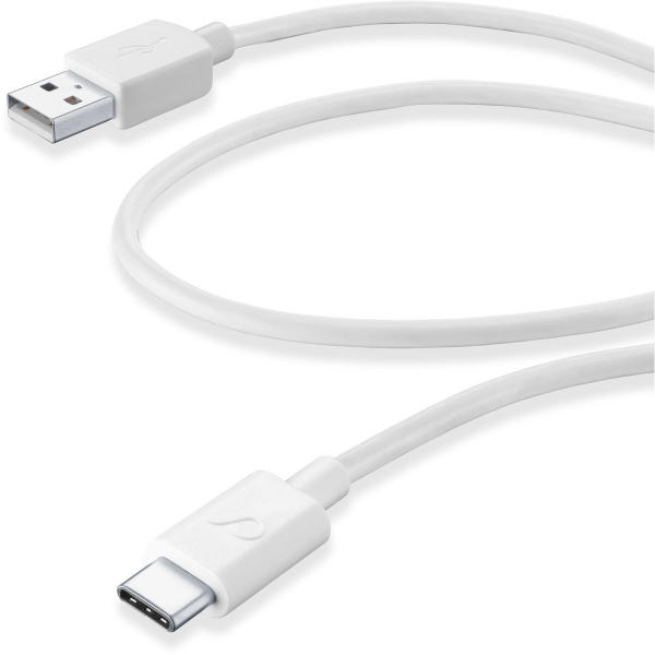 USBDATA06USBCW Ladekabel 0,6m , weiss USB A inkl Kabel auf USB C