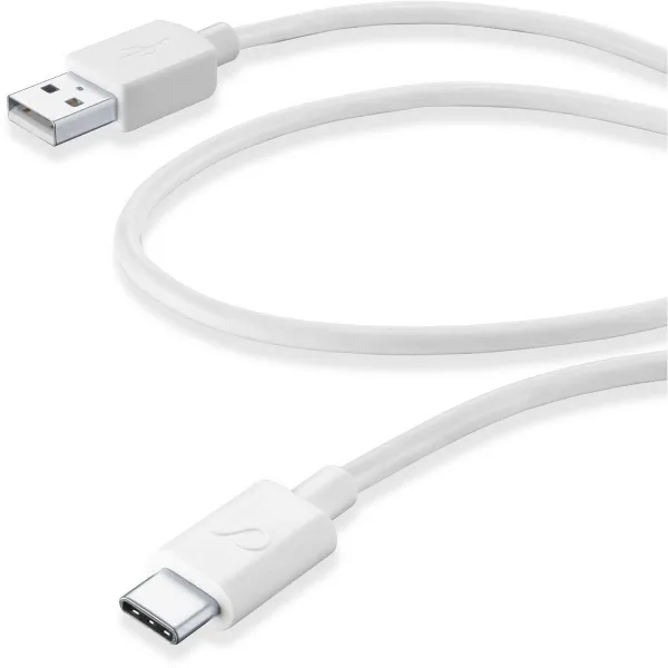 USBDATA06USBCW Ladekabel 0,6m , weiss USB A inkl Kabel auf USB C