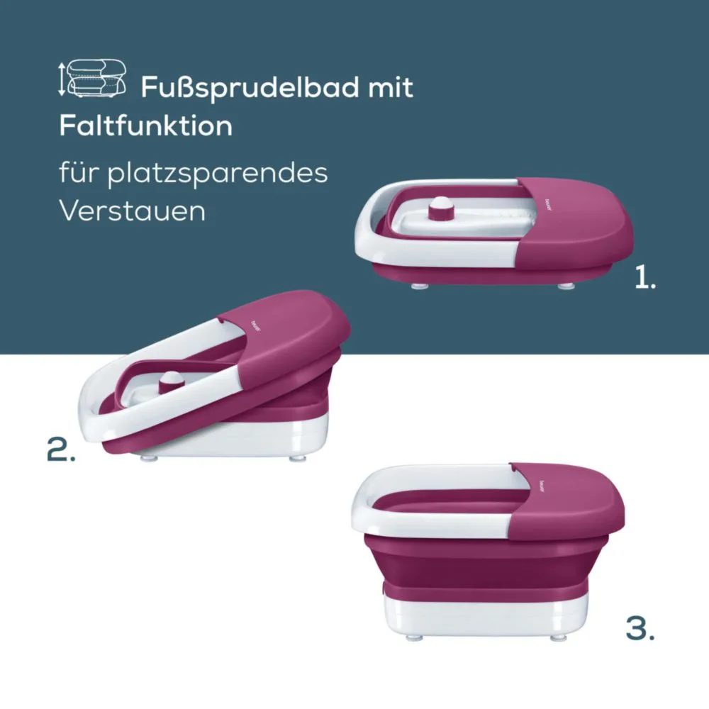 Fußbad, Fußmassage, Fußbadewanne, faltbar, lila