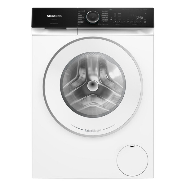 Waschmaschine, Frontlader, Weiß, Trommel, Bedienfeld