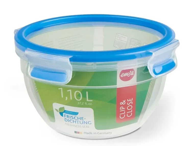 hygieneschüssel, aufbewahrungsgefäß, plastikbehälter, 1,1 l, Klickverschluss
