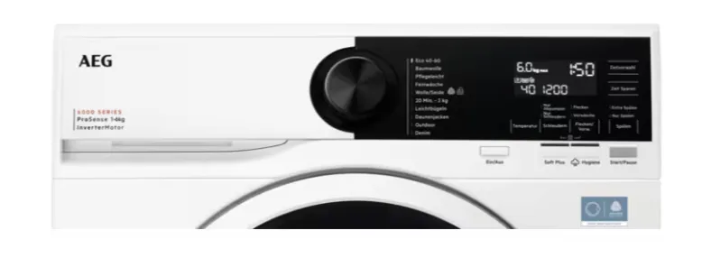 Waschmaschine, Frontlader, 6,0 kg, digitales Display, Bedienrad