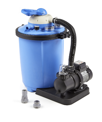 poolfilter, sandsfilter, pumpe, blauer tank, ausrüstung