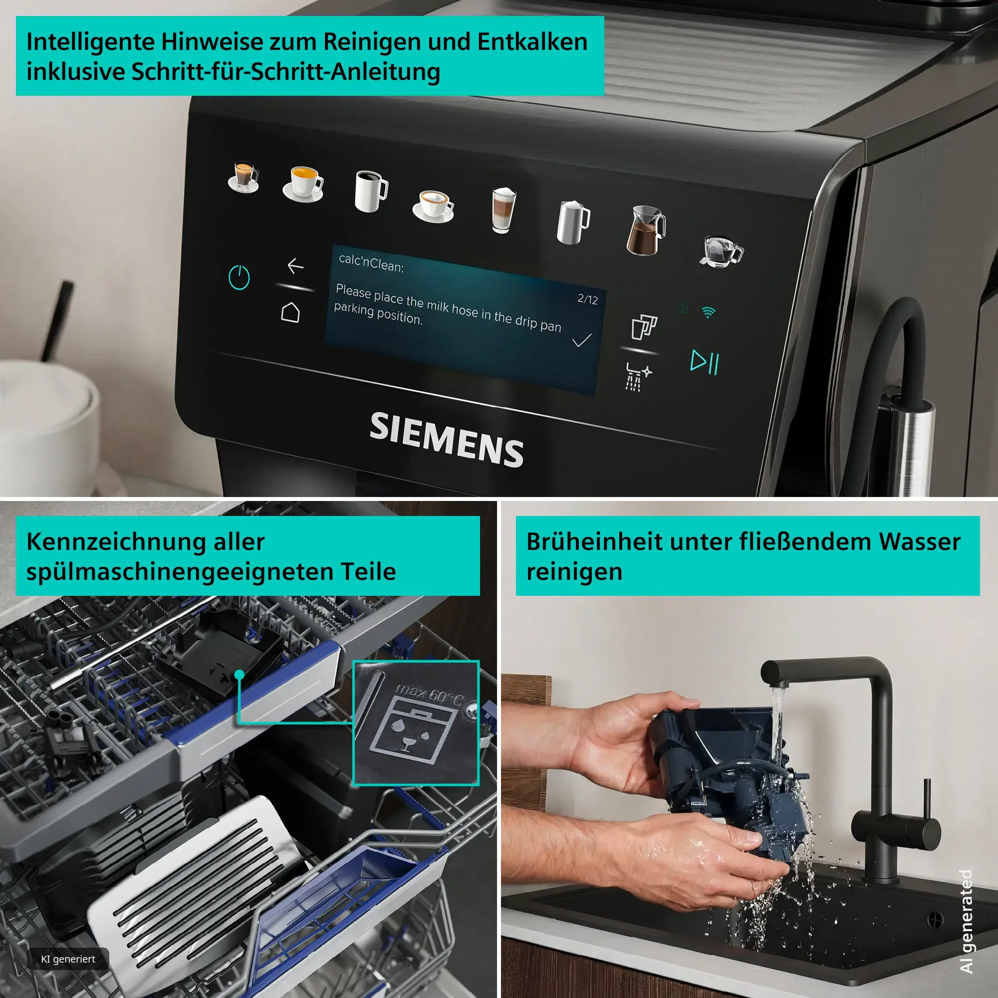 Kaffeemaschine, Berührungssensor, Siemens, Küchengerät, Abladetray