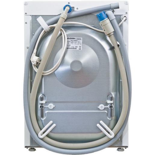 Waschmaschine, Rückseite, Ablaufschlauch, Wasserzufuhr, Metallplatte