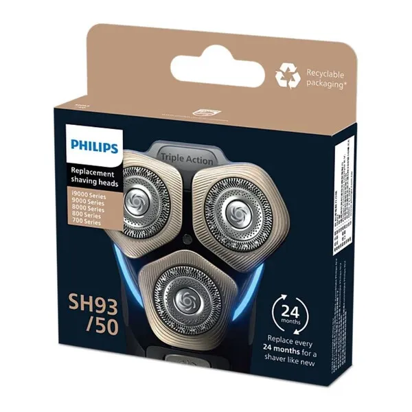 Rasierklingen, Ersatzklingen, Drei-Klingen, PHILIPS, SH93/50