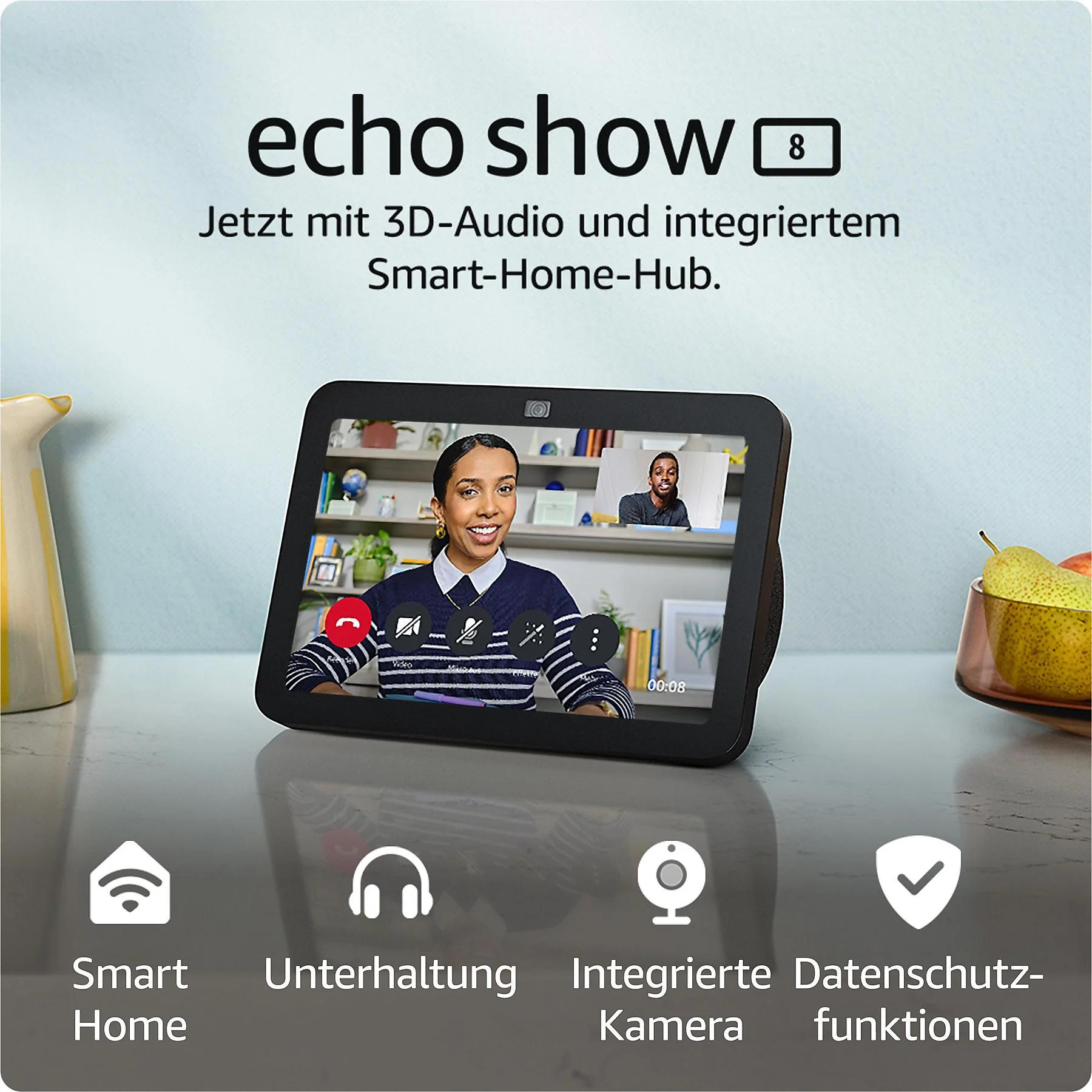 Amazon Echo Show 8 3. Generation Schwarz