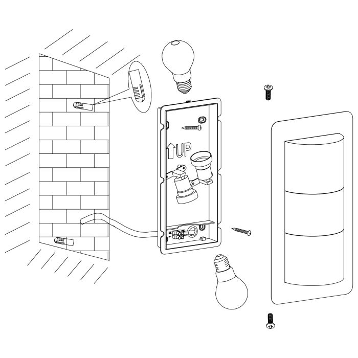 Eglo-98085 Cistierna Wandleuchte, edelstahl