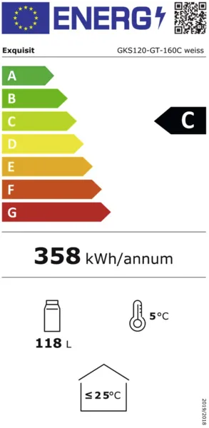 Geräte, Elektrischer Heizkörper, Energielabel, Kapazitäten, Thermometer 5°C