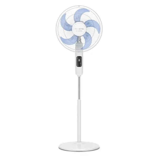 Standventilator, Bodenventilator, Glasblätter, verstellbare Höhe, Fernbedienung nicht sichtbar