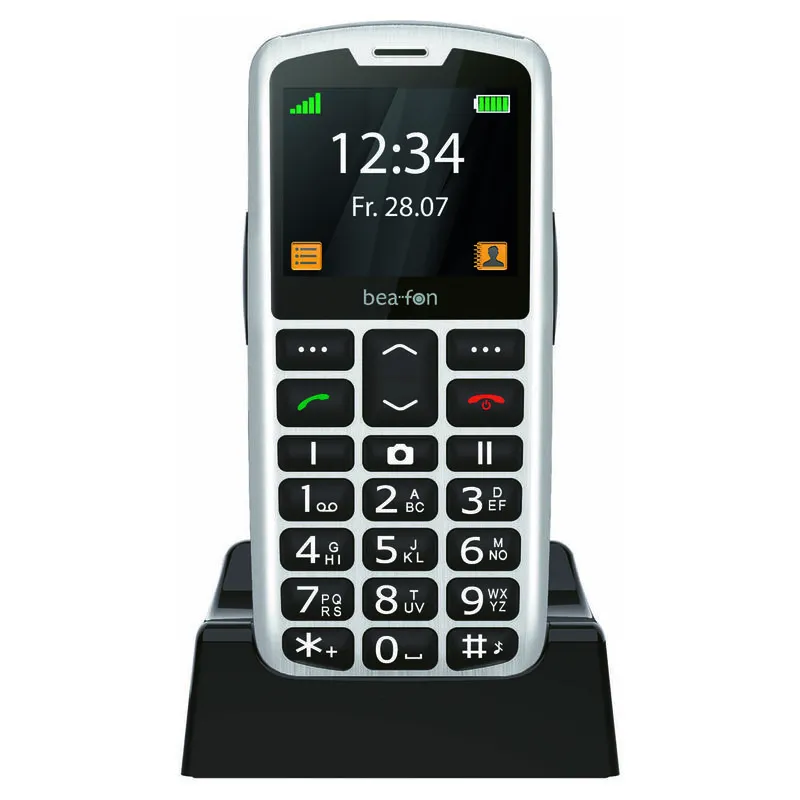 funktiontelefon, Handy, Tastatur, schwarz-weiß, Ladestation