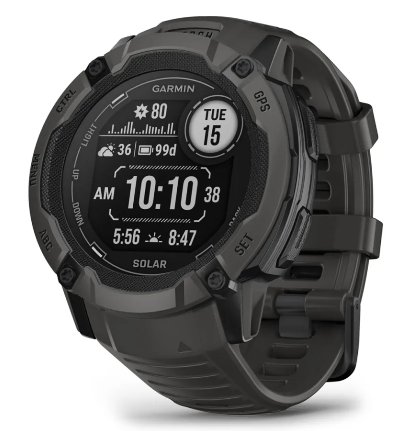 Uhr, GPS, digital, Solar, schwarz