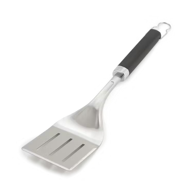 spatula, Küchen-Spatel, ausgestreckt Spatel, Edelstahl, schwarzer Griff