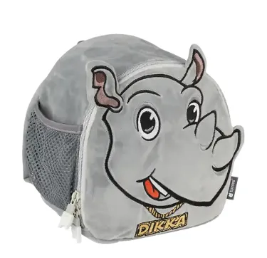 kinder, Rucksack, Nilpferd, Grau, Mesh-Tassche