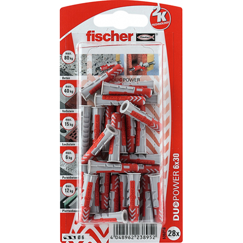 Fischer 535210 Duopower Dübel 6x30K