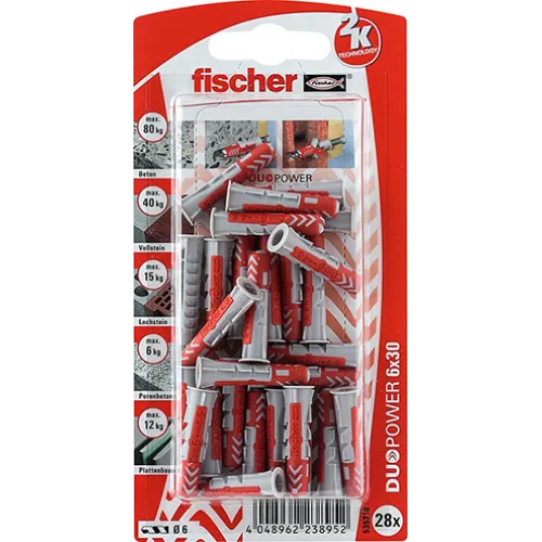 Fischer 535210 Duopower Dübel 6x30K