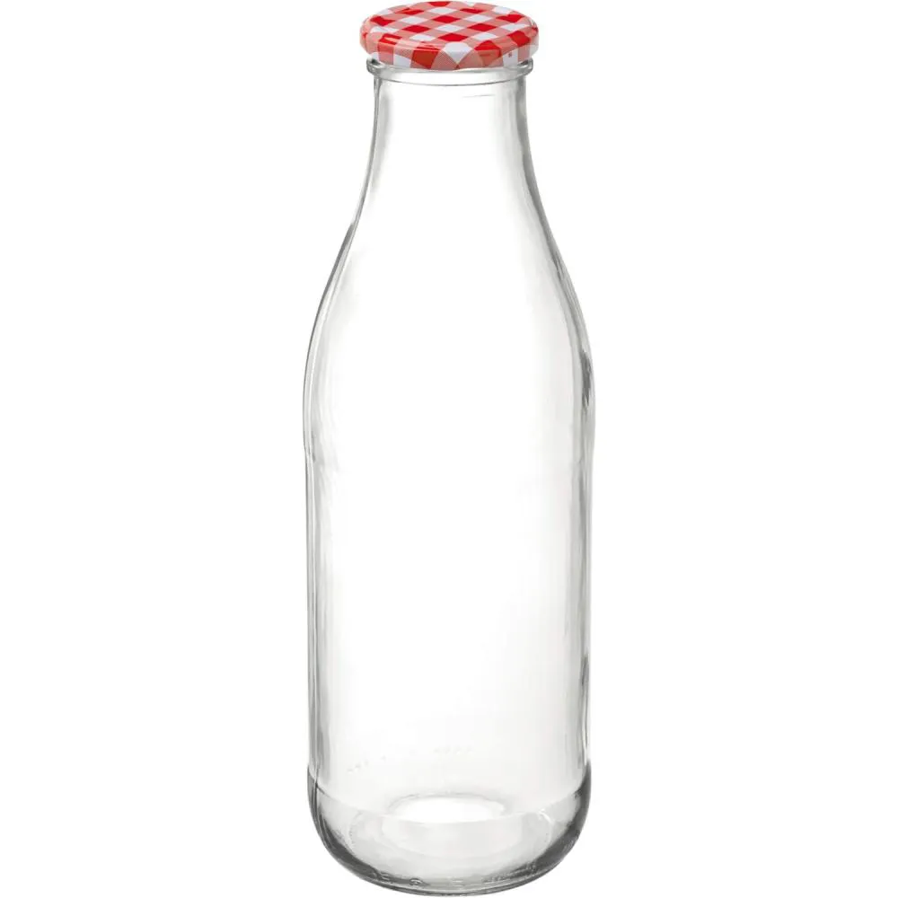 Glasflasche, leere Flasche, Flasche mit Deckel, transparent, Glasbehälter