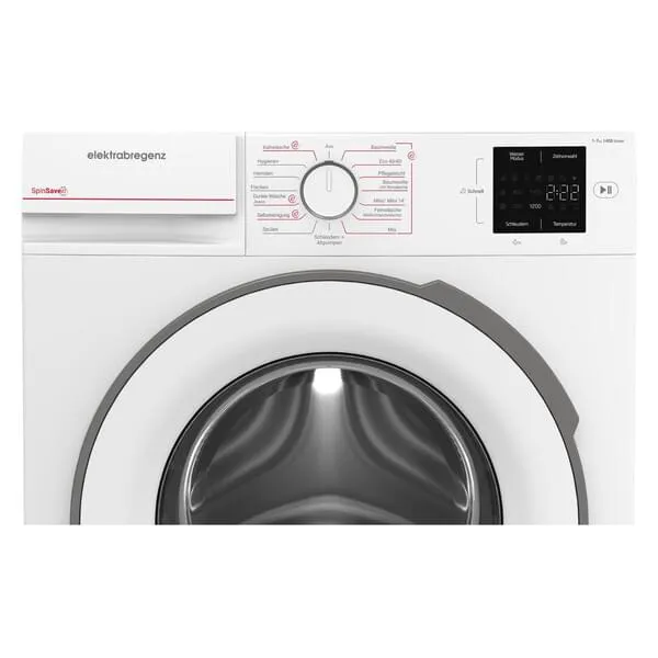 Waschmaschine, Frontlader, Digitale Anzeige, Bedienrad, Trommel