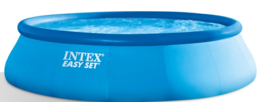 Intex-Pool, Aufblasbarer Gartenpool, Stahlrahmen-Pool, blauer Pool, Easy-Set-Pool
