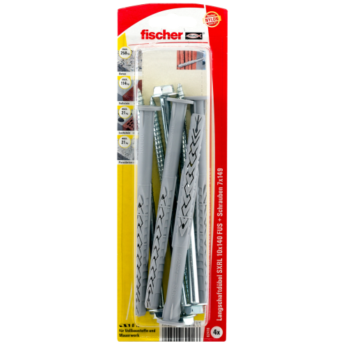 Fischer 62416 Langschaftdübel SXRL 10x140 FUS K