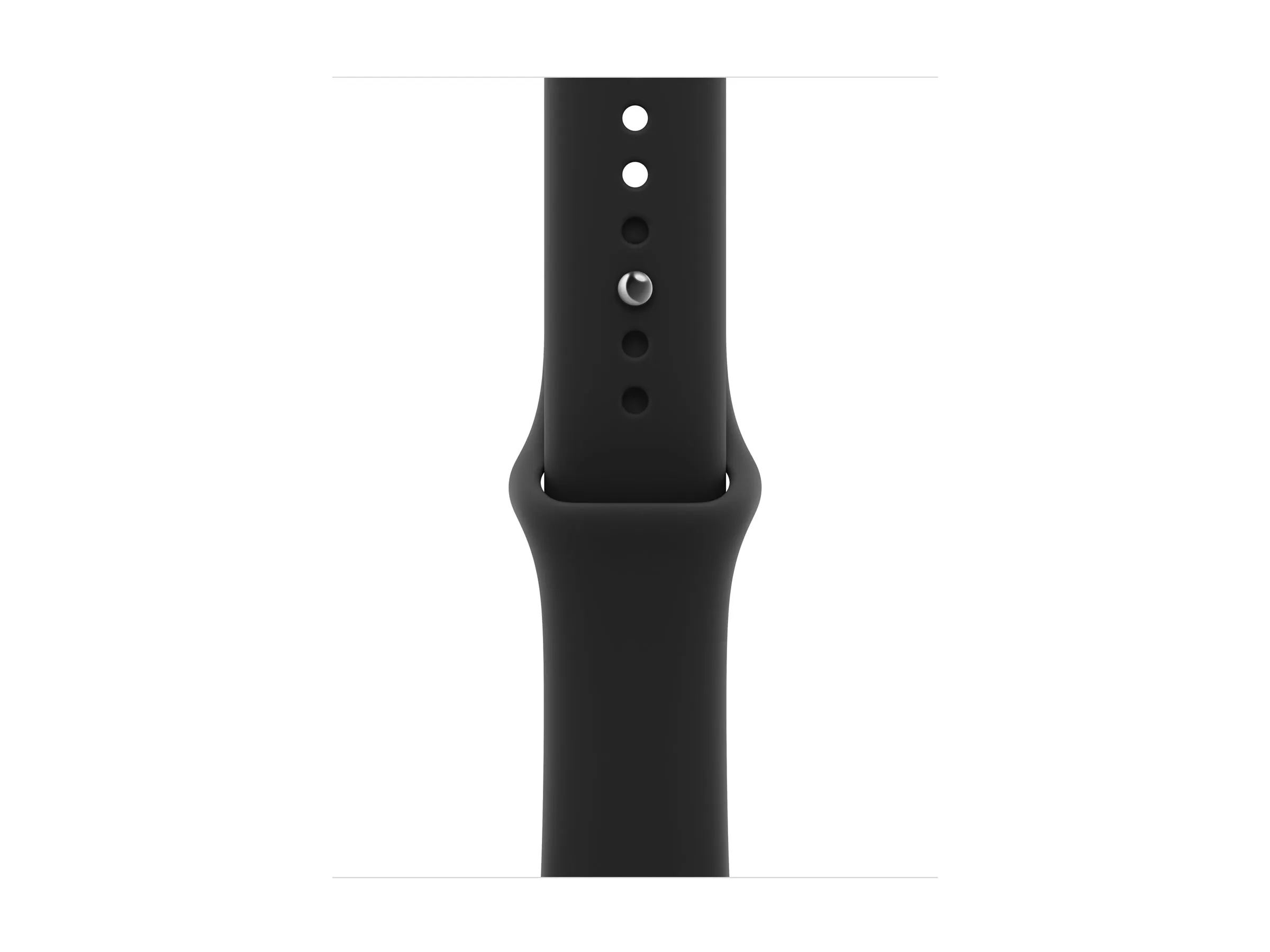 Uhr, Armband, schwarz, Silikon, Löcher