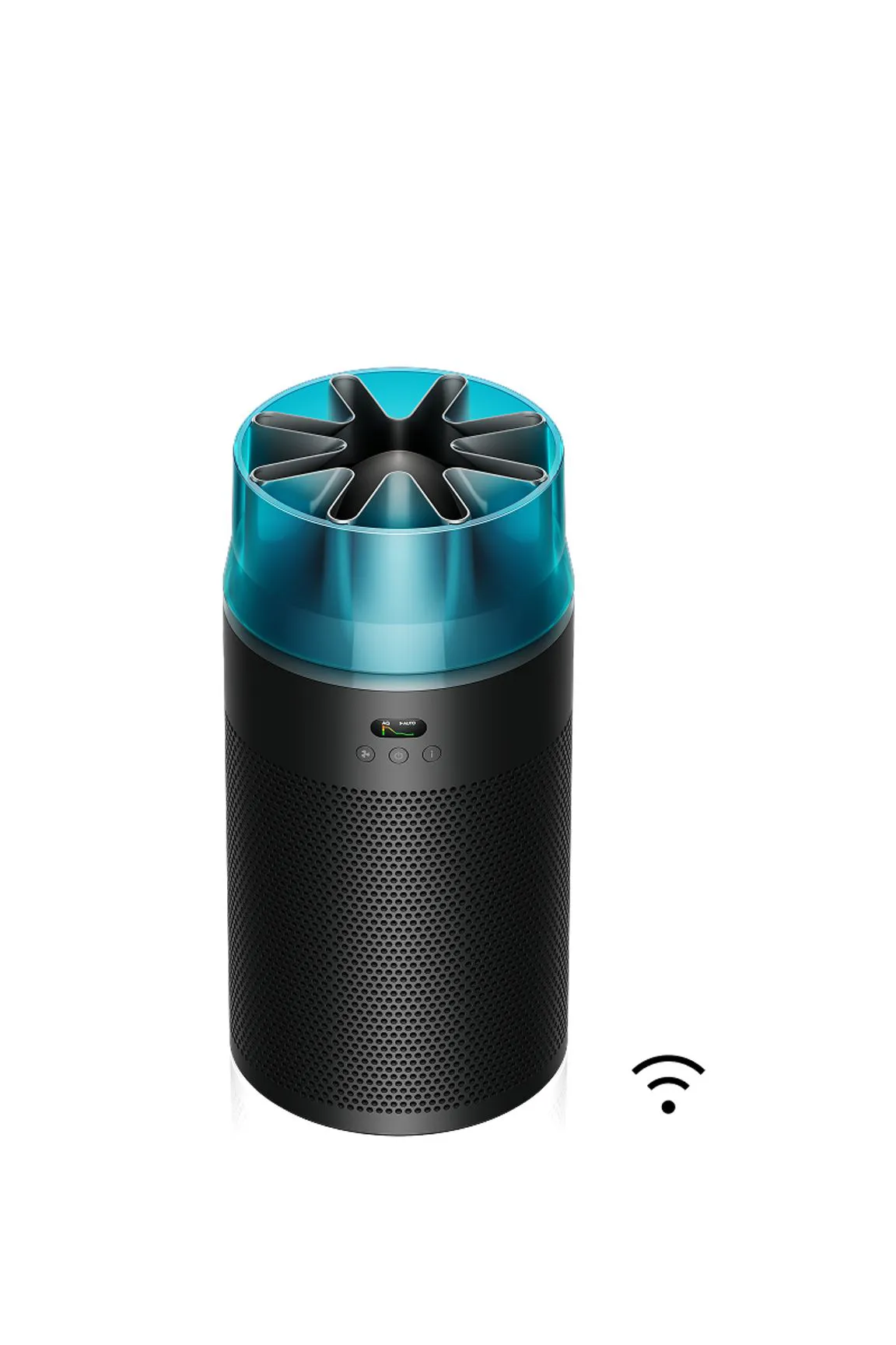 Luftreiniger, Turmventilator, Bluetooth, Mesh, Schwarz
