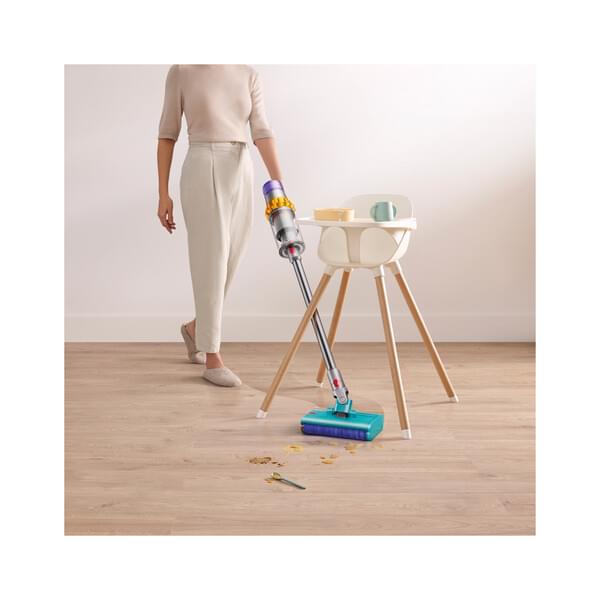 Dyson Akku-Hartbodenreiniger  V15s Detect Submarine  nickel/satin gelb (2-in-1: Saugen & Wischen)