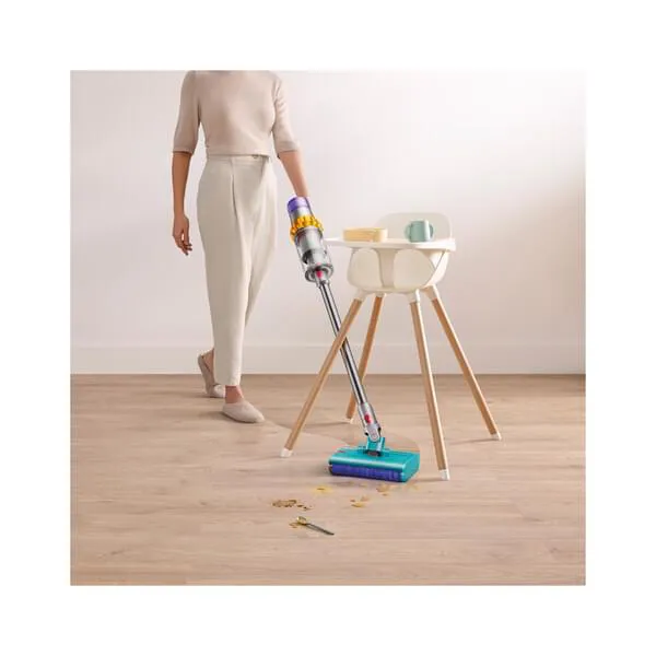 Dyson Akku-Hartbodenreiniger  V15s Detect Submarine  nickel/satin gelb (2-in-1: Saugen & Wischen)