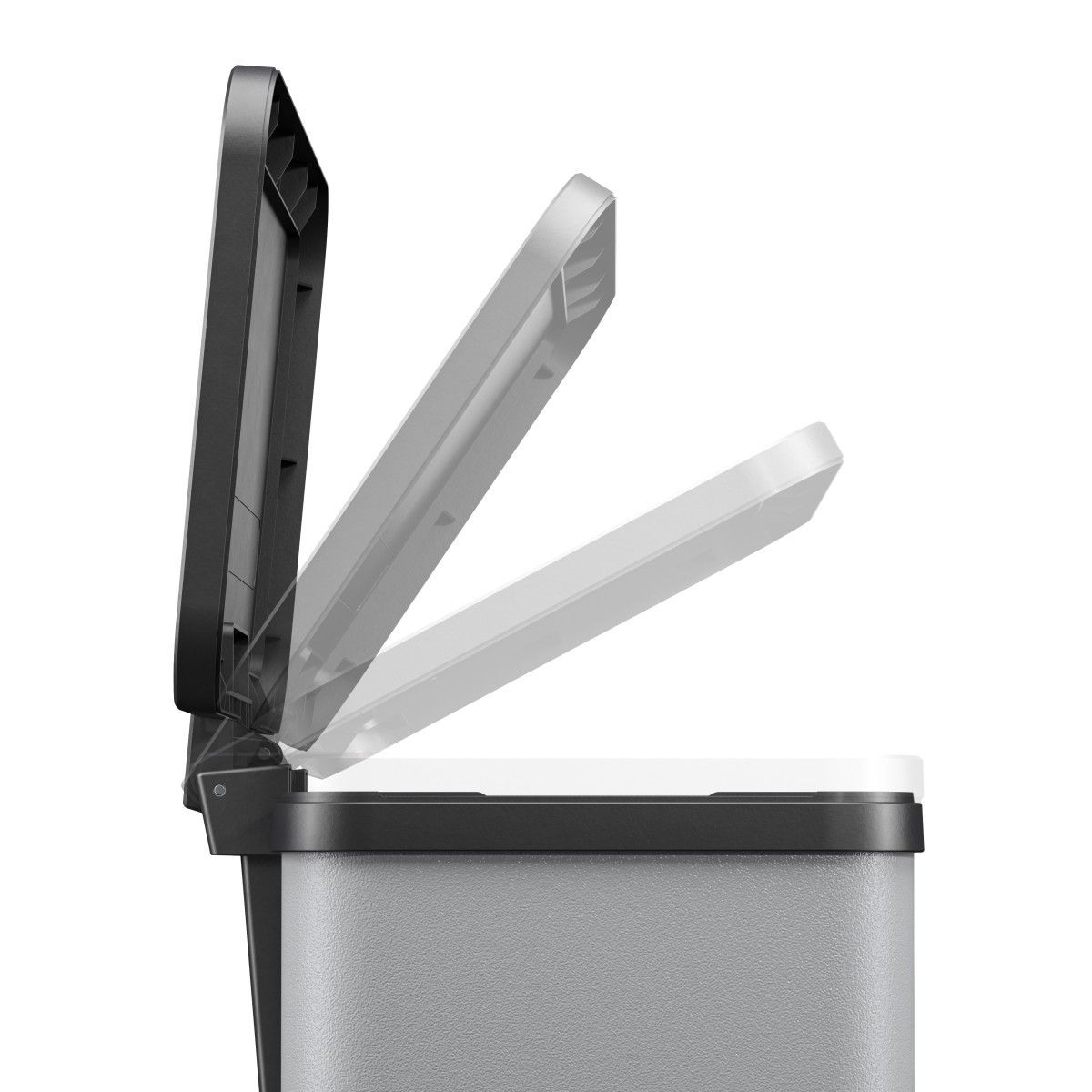 174528 Öko trio Plus L hellgrau Tret-Mülltrenner für 3-fach-Mülltrennung