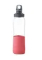 Emsa N3100400 Trinkflasche aus Glas, rot