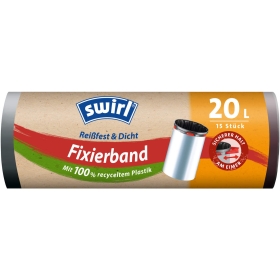 Swirl Müllbeutel 20l Fixierband 15er 48x50cm schwarz