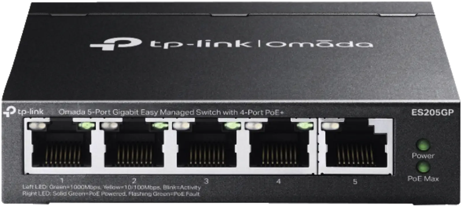 Netzwerk-Switch, 5-Port, Gigabit, PoE, RJ-45