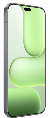 Smartphone, Grün, randloses Display, Frontkamera, schlank