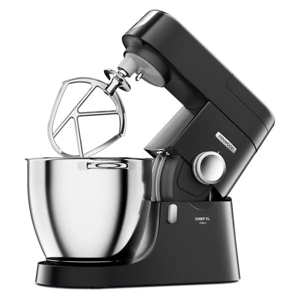 Standmixer, Küchengerät, Edelstahl-Schüssel, Rührwerkzeuge, Schwarz