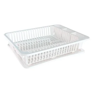 T-10335502 Geschirrtrockenkorb mit Tablett weiß