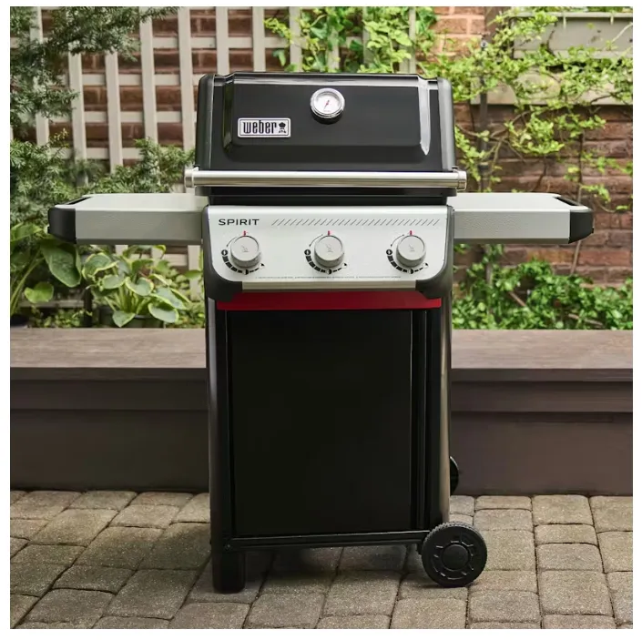 Gasgrill, Außengrill, Dreifachbrenner, Propangrill, Räder