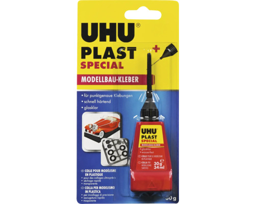 Uhu-45885 Modellbaukleber Plast Spezial 30g