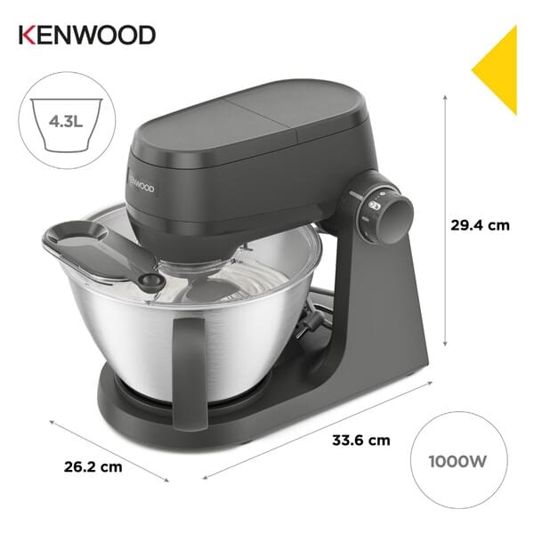 Standmixer, 4,3L Schüssel, 1000W, Planetenrührwerk, Edelstahl-Schüssel