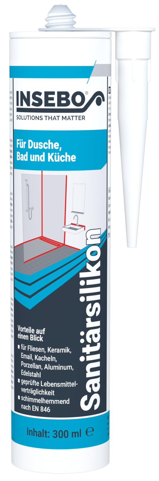 Insebo Sanitärsilikon  300ml, weiß 202-061