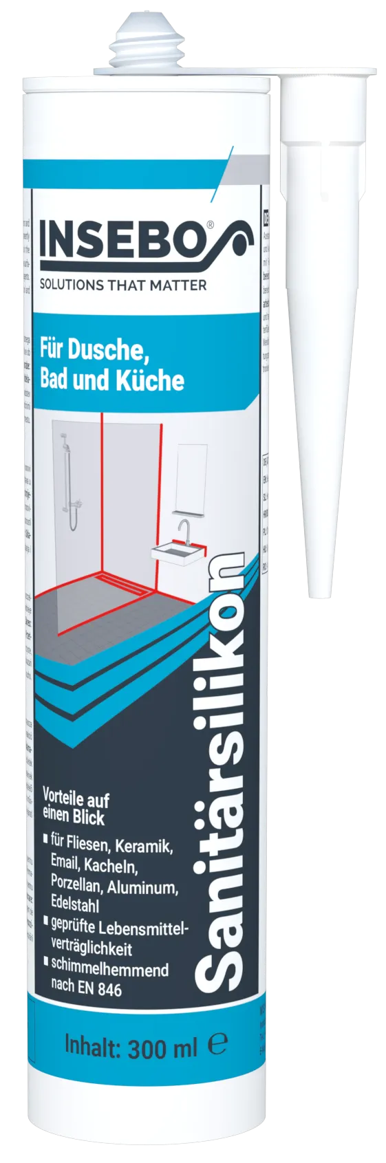 Insebo Sanitärsilikon  300ml, weiß 202-061