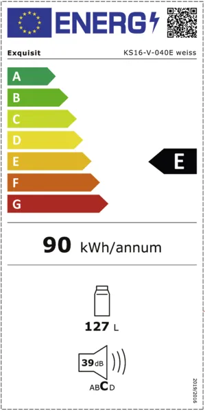 Exquisit Kühlschrank  KS16-V-040E weiss