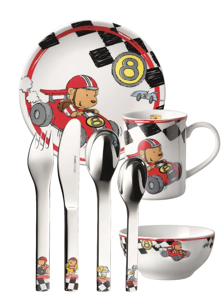 Besteck, Löffel, Gabel, Tasse, Person